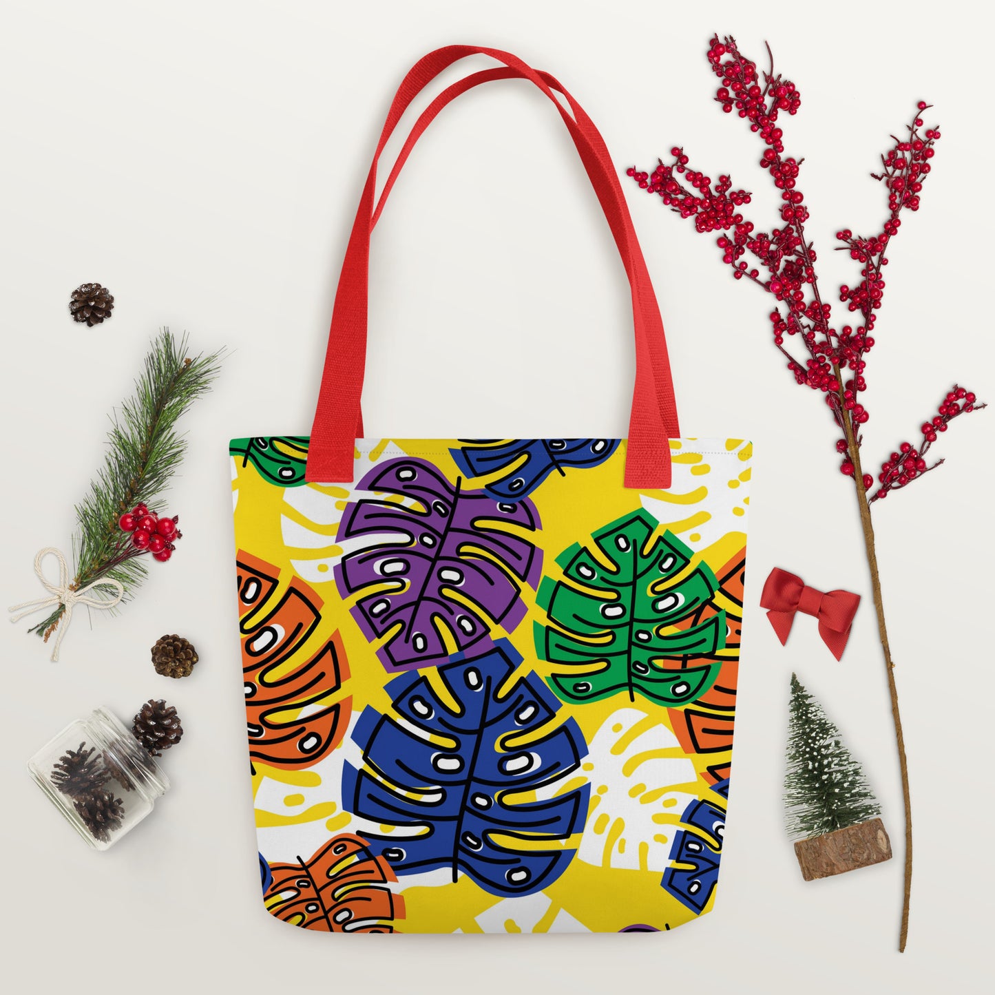 Yellow Tropical Tote Bag