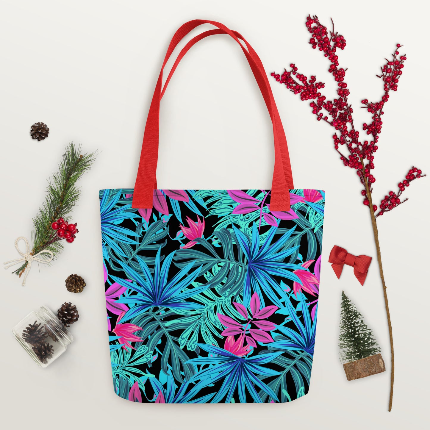 Blue Tropical Tote Bag