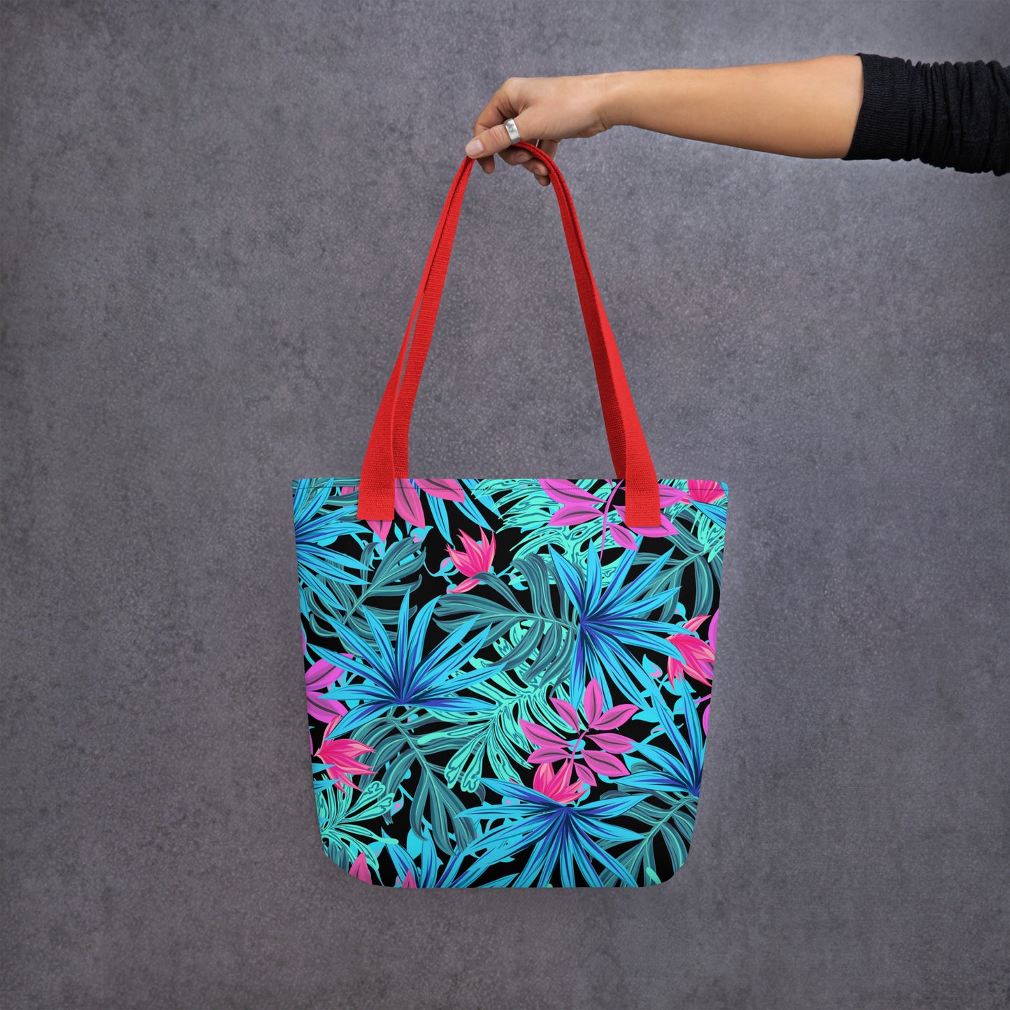 Blue Tropical Tote Bag