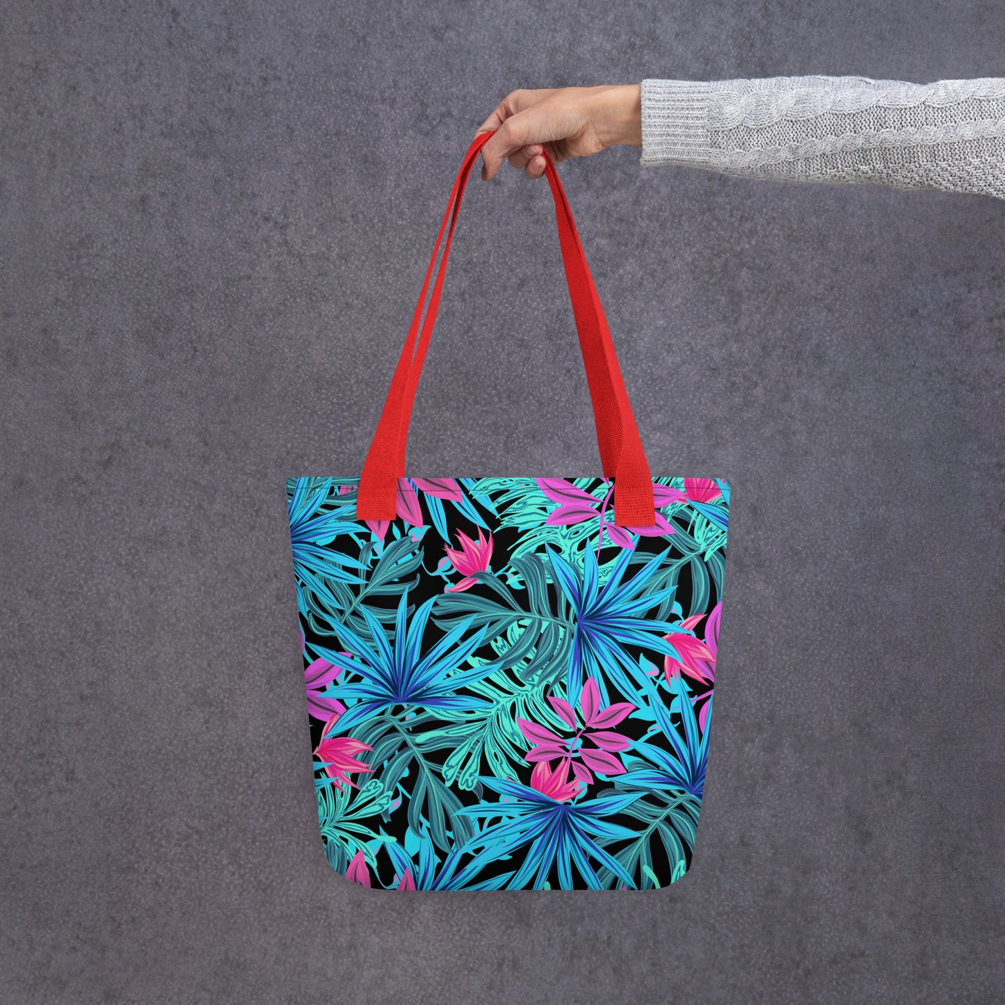 Blue Tropical Tote Bag