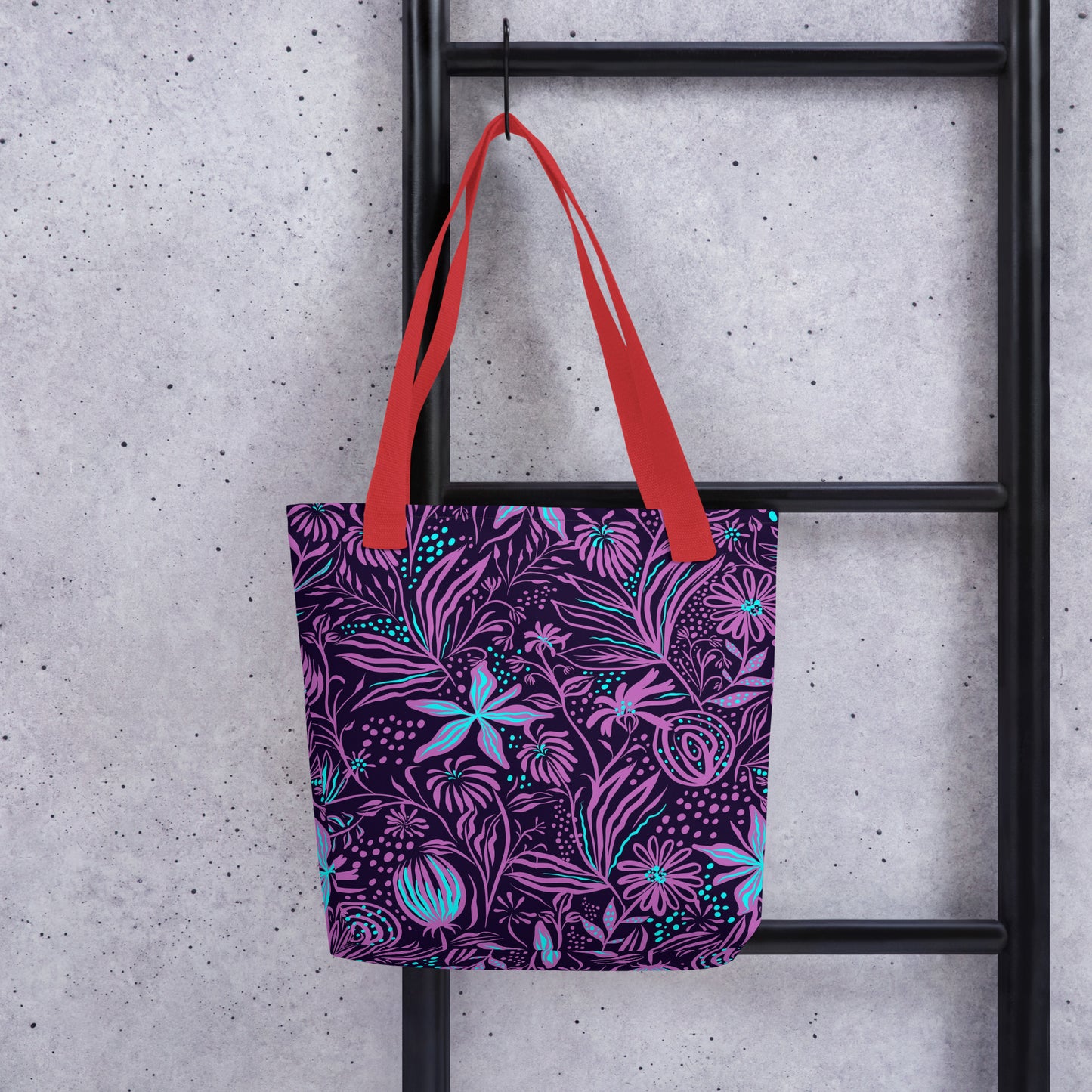 Purple Tropical Tote Bag