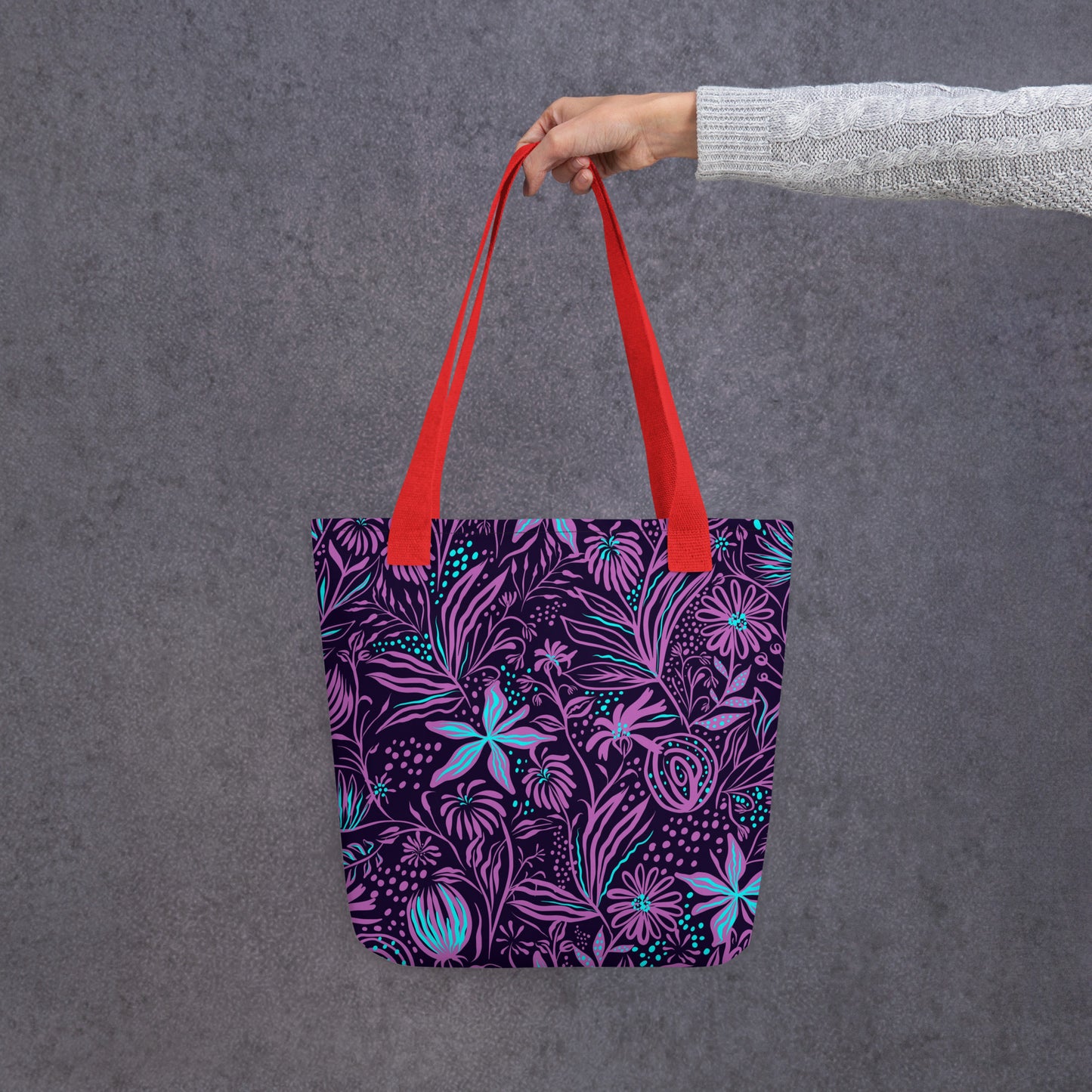 Purple Tropical Tote Bag