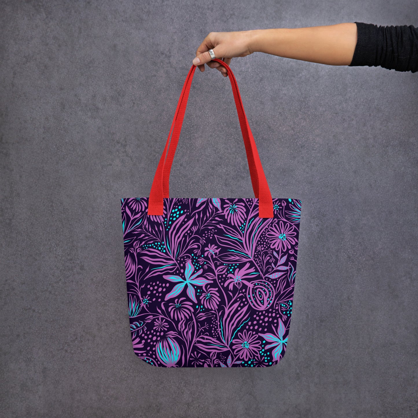 Purple Tropical Tote Bag