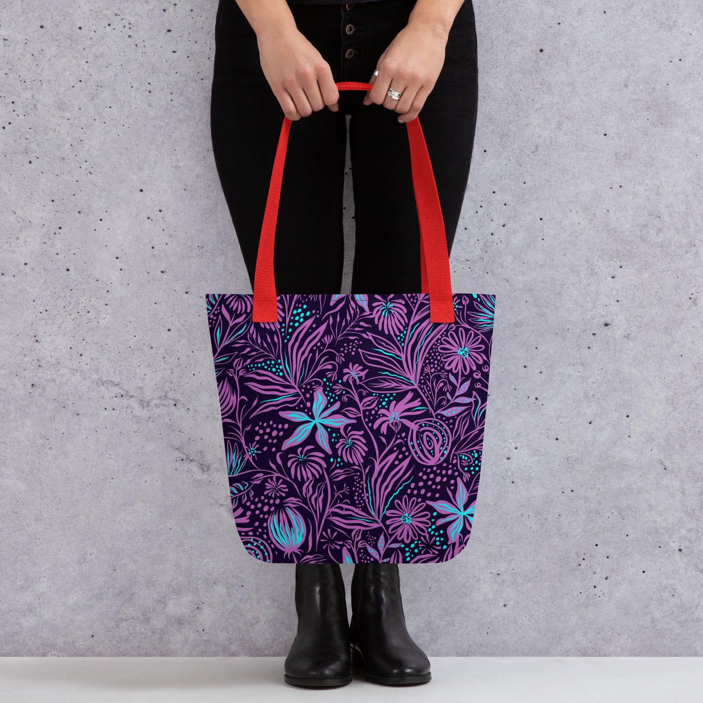 Purple Tropical Tote Bag