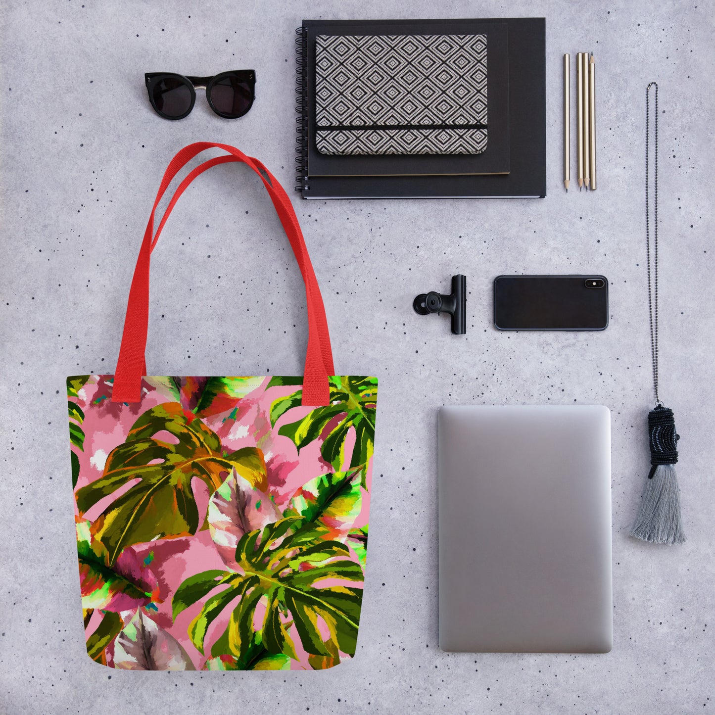 Pink Tropical Tote Bag