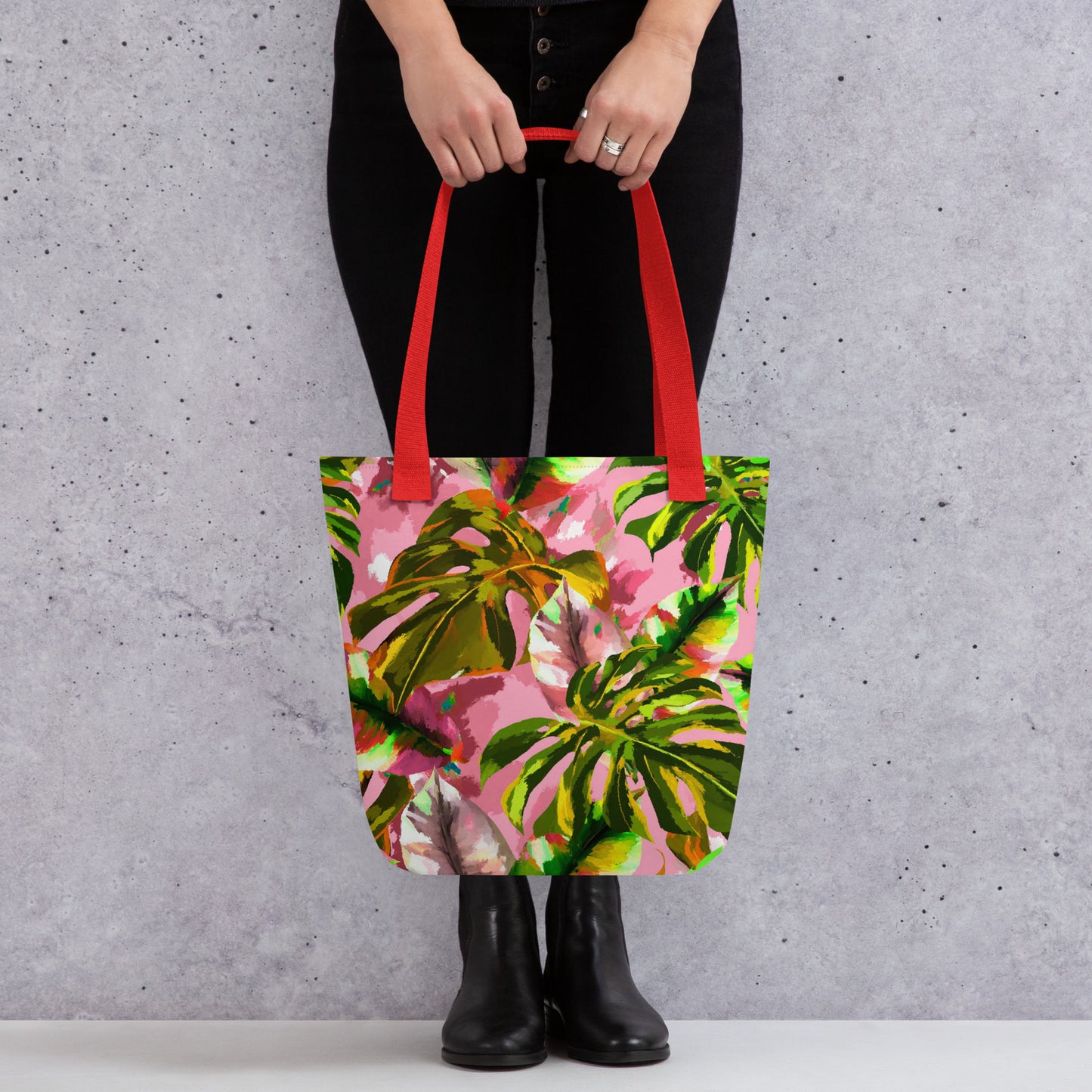 Pink Tropical Tote Bag