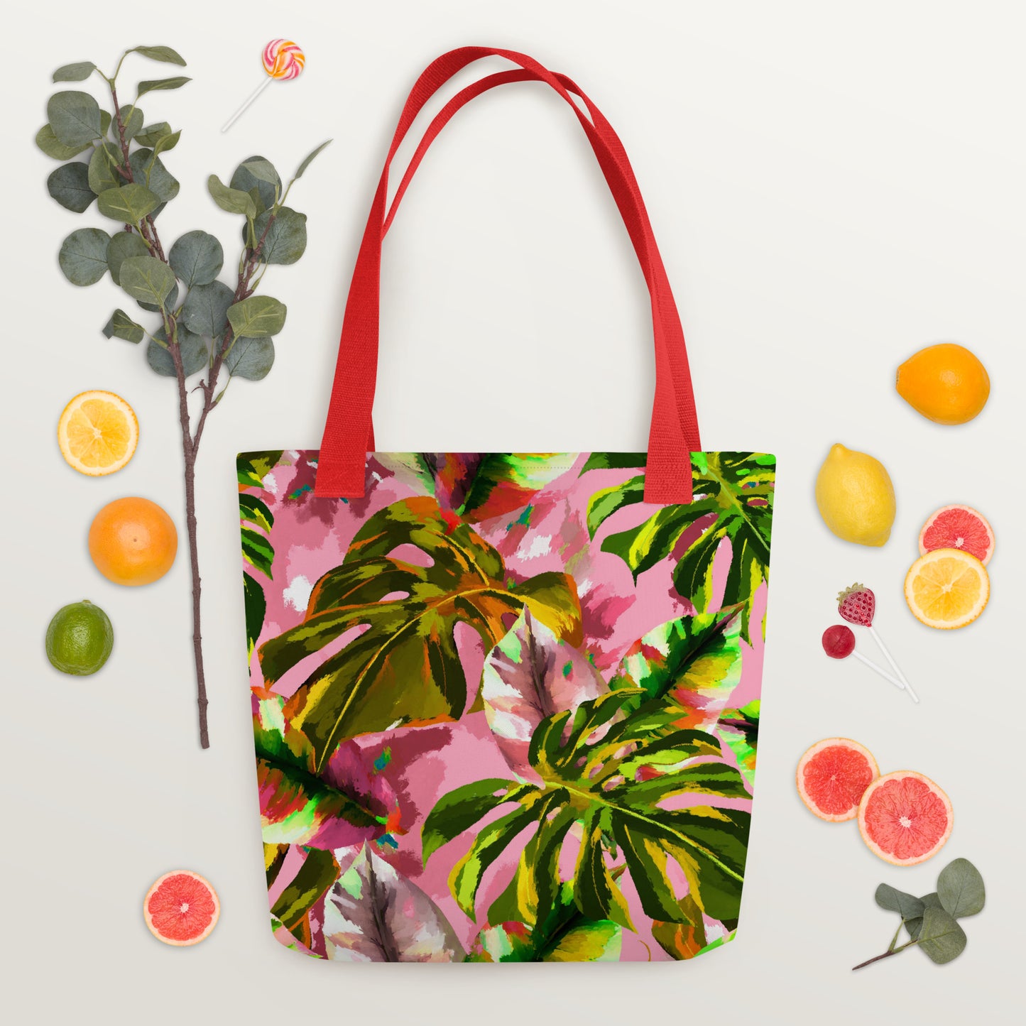 Pink Tropical Tote Bag