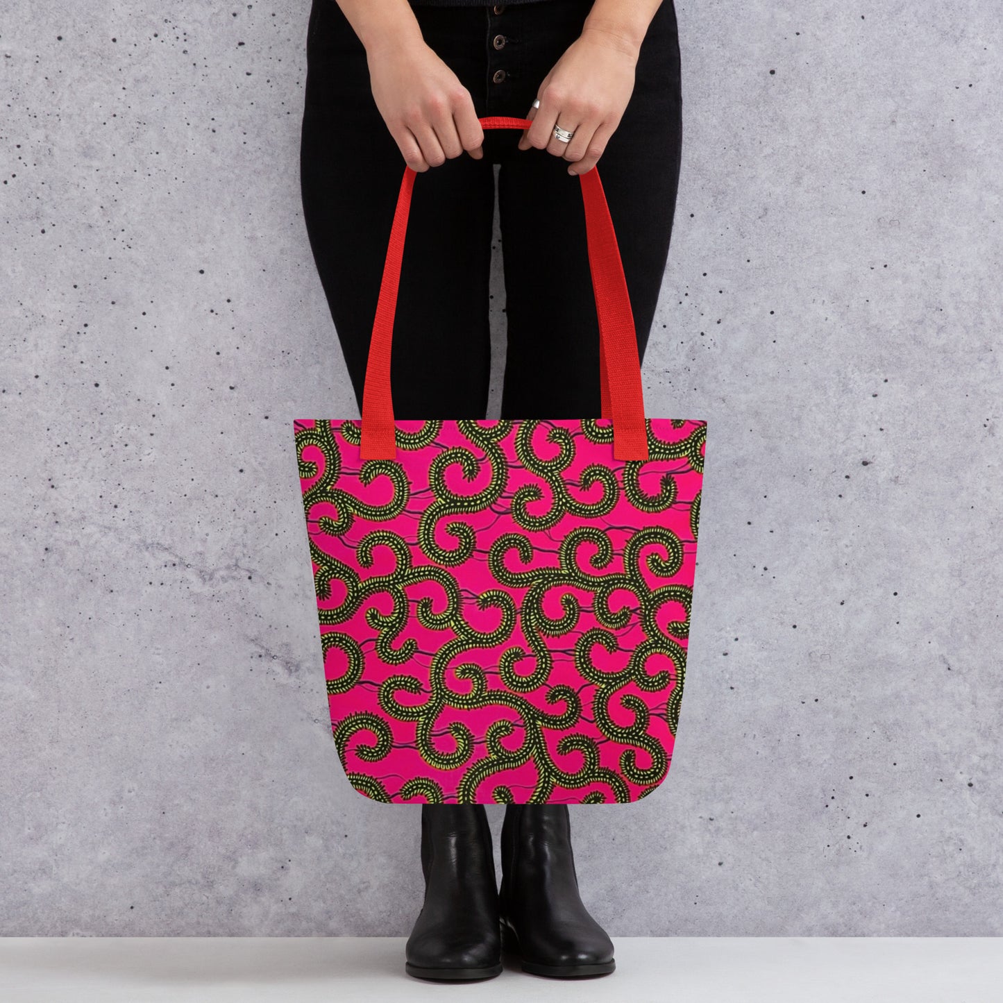 Pink Ankara Tote Bag