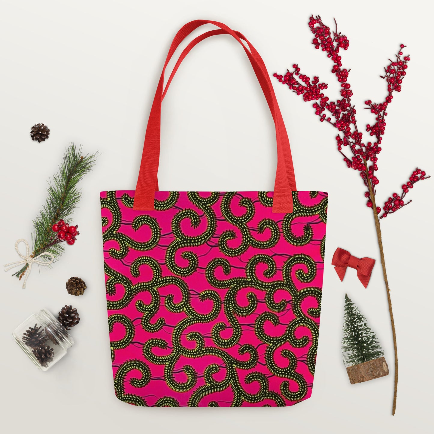 Pink Ankara Tote Bag