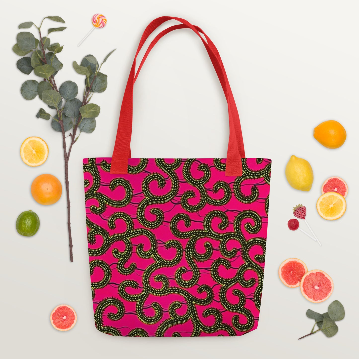 Pink Ankara Tote Bag