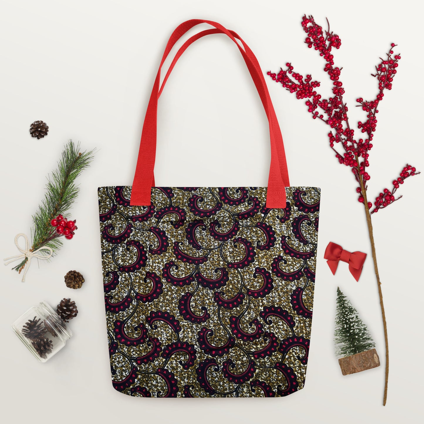 Burgundy Brown Tote Bag