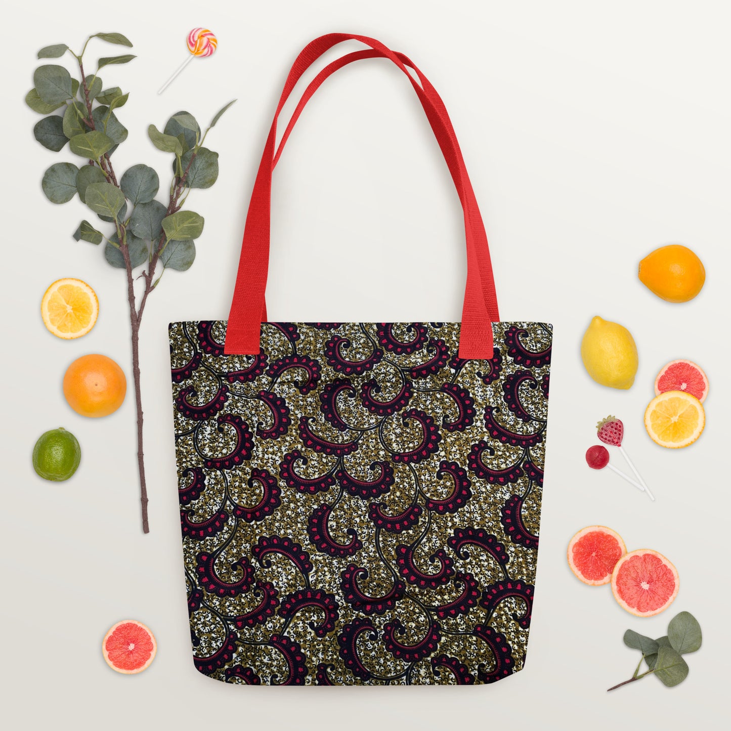 Burgundy Brown Tote Bag