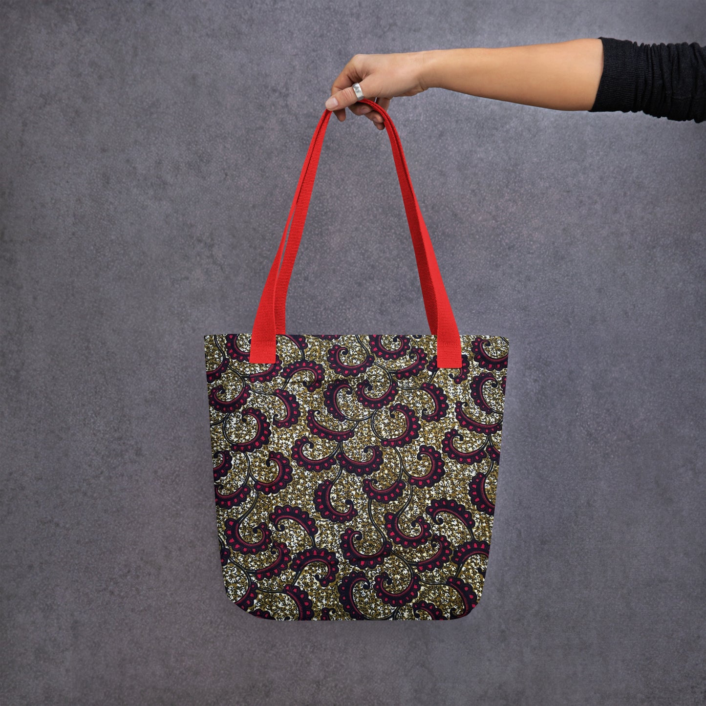 Burgundy Brown Tote Bag