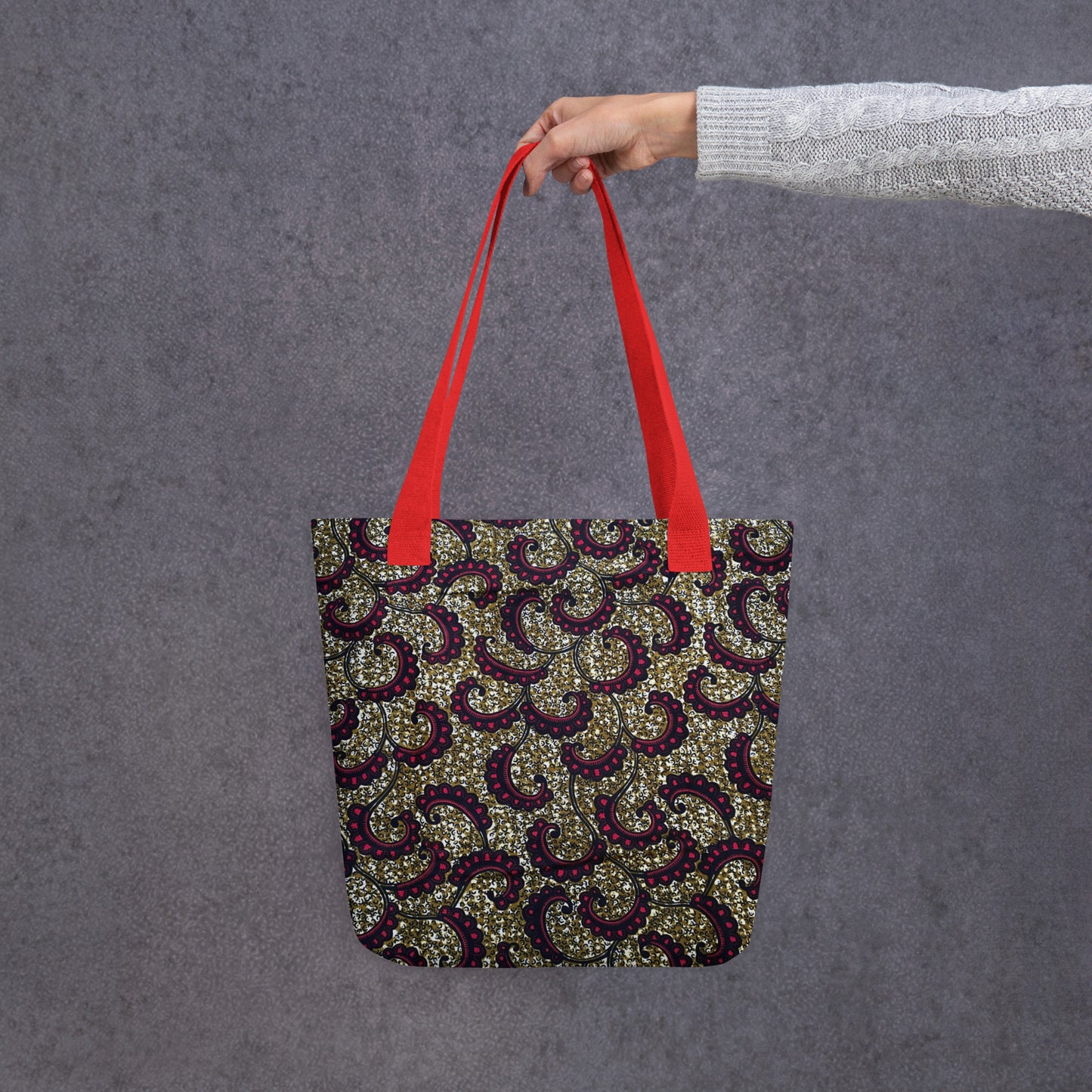 Burgundy Brown Tote Bag