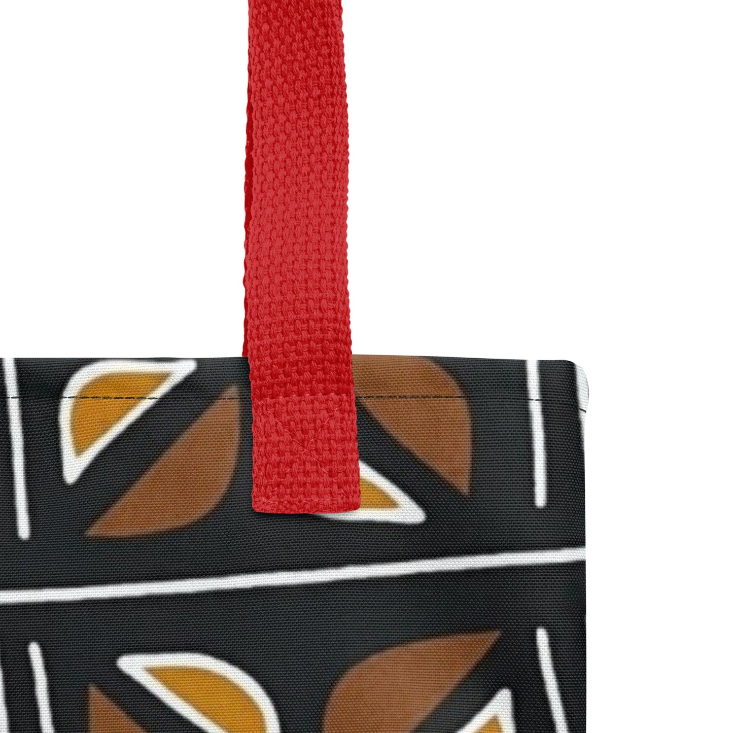 Ladies Black Brown Ankara Tote Bag