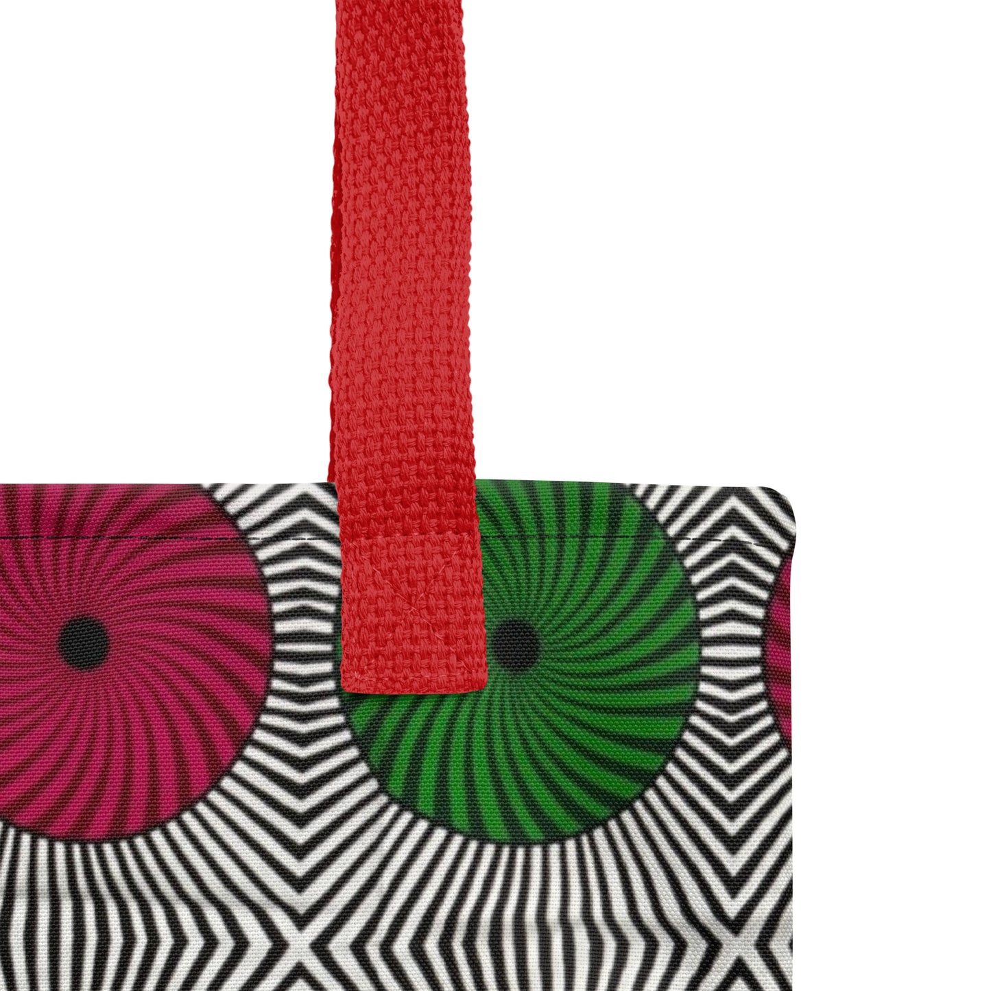 Red Green Circles Tote Bag