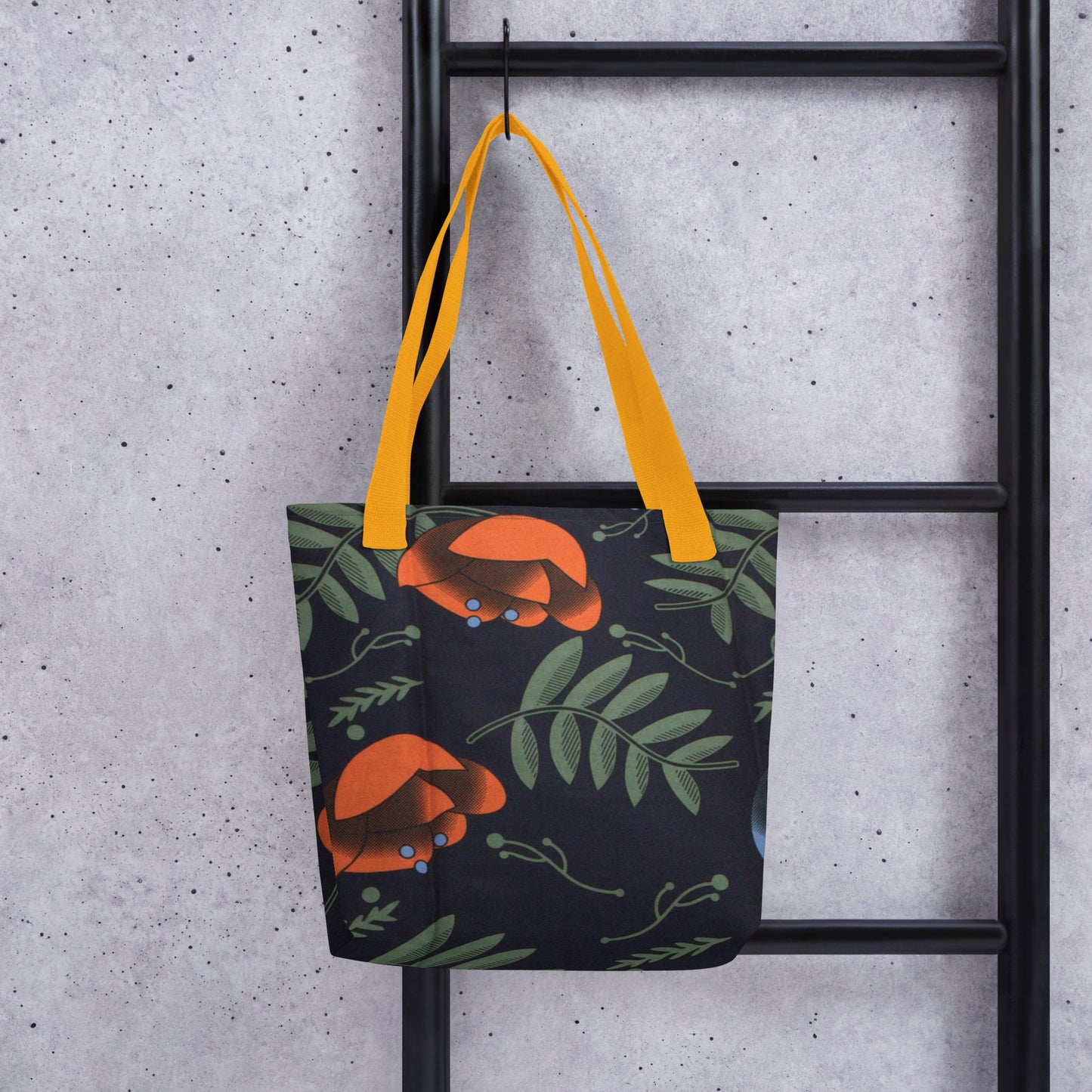 Winter Floral Tote Bag