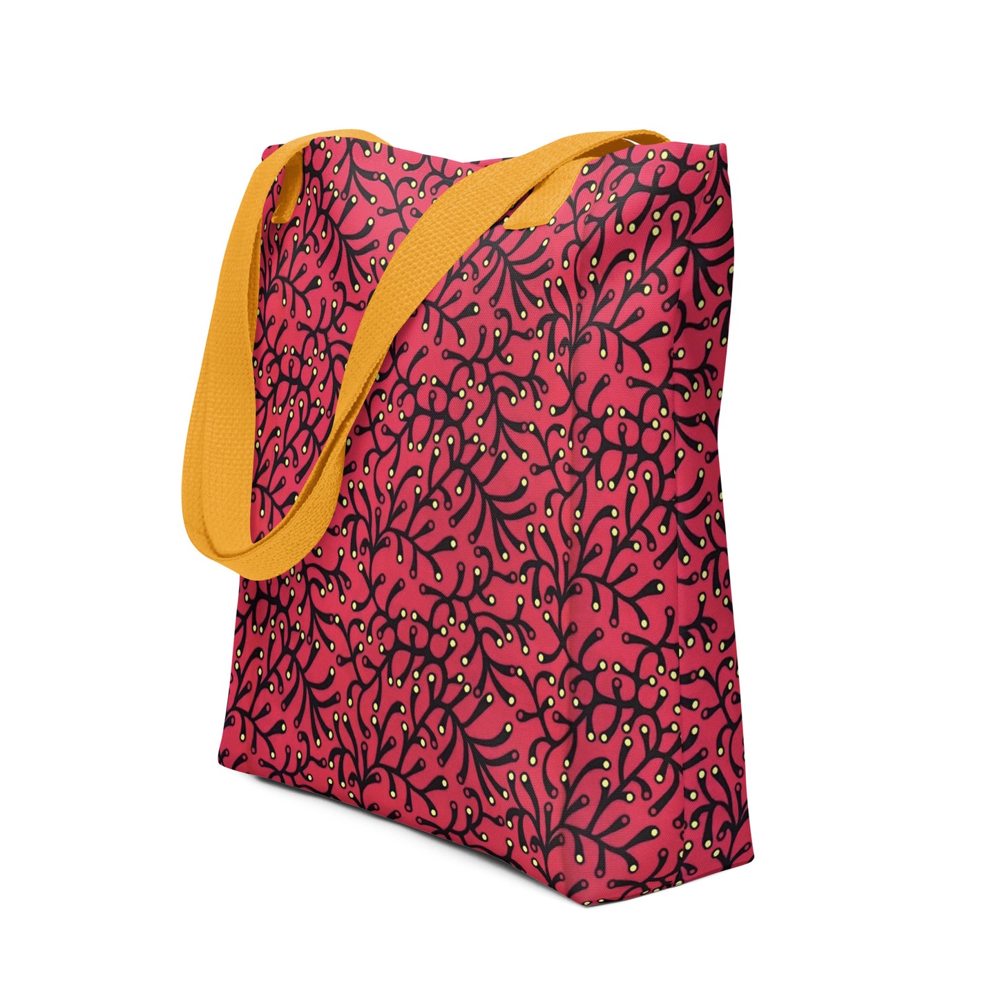 Red Ankara Tote Bag