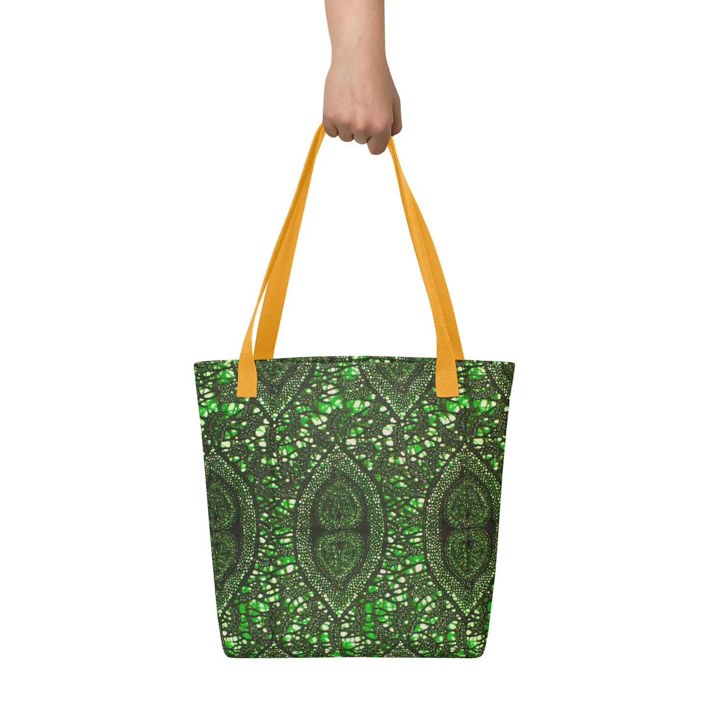 Green Peas Ankara Tote Bag