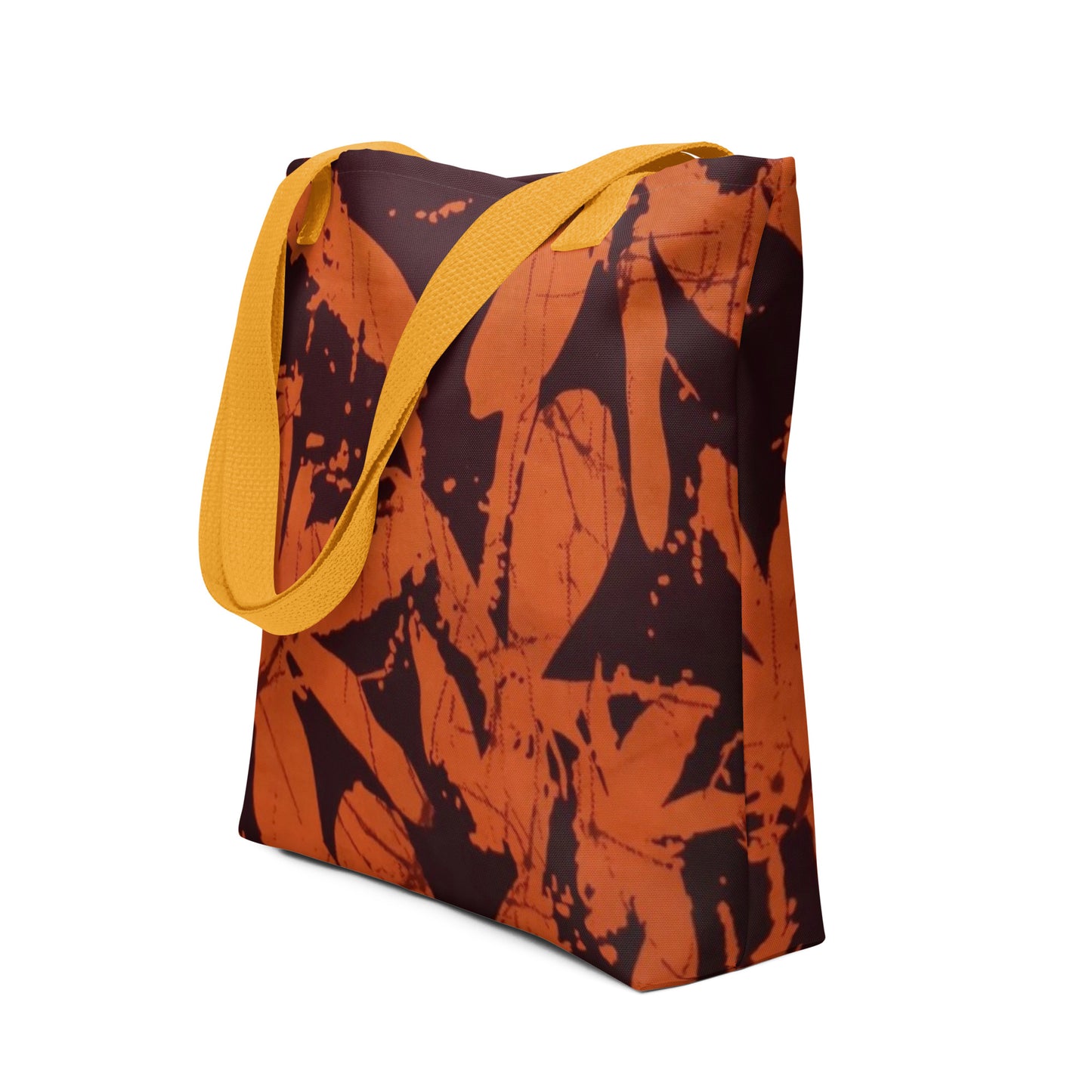 Orange Print Tote Bag