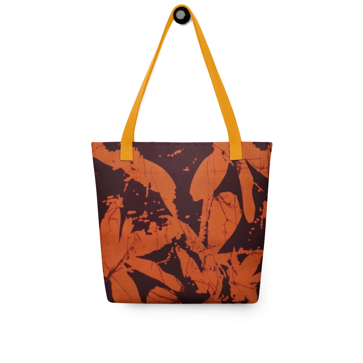 Orange Print Tote Bag