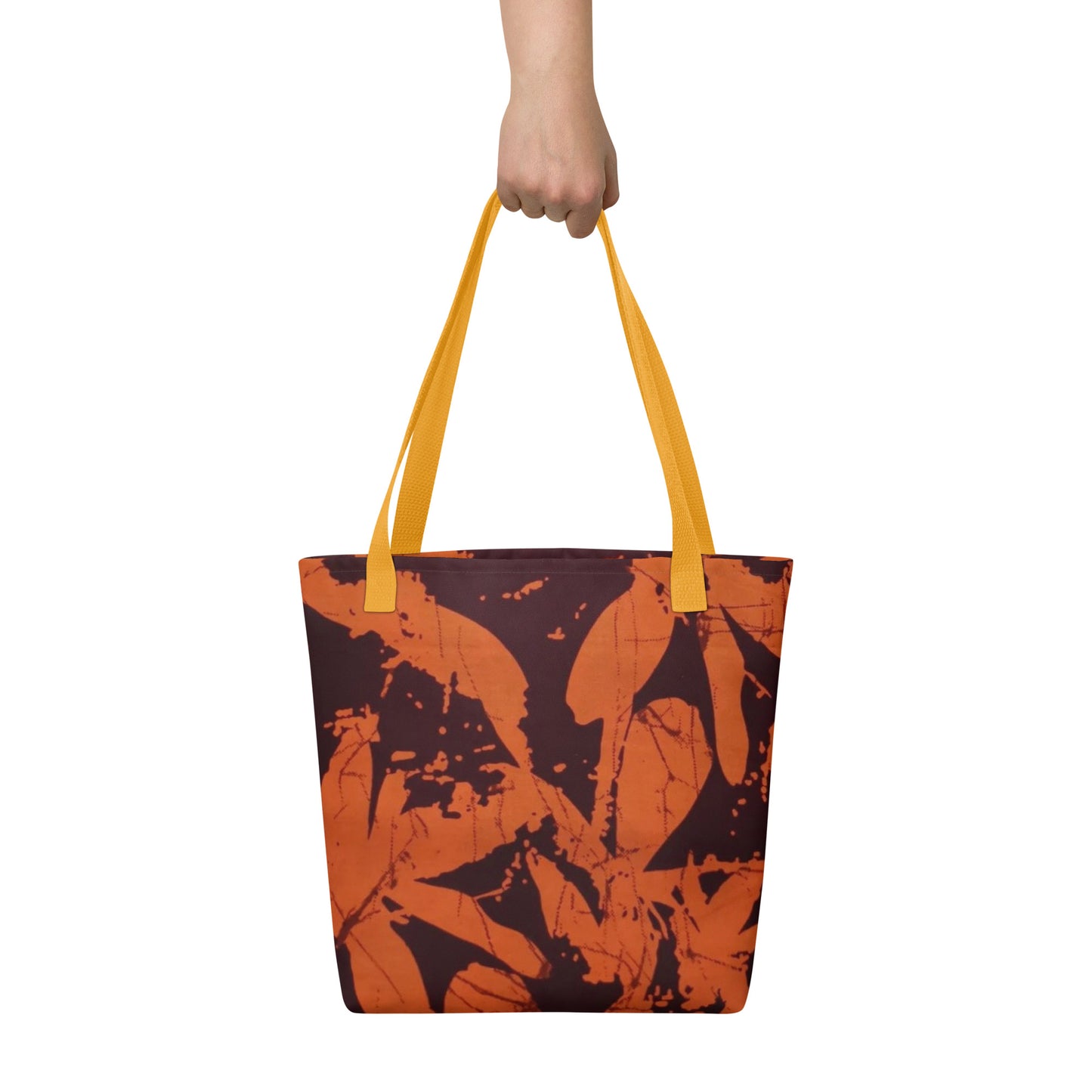 Orange Print Tote Bag