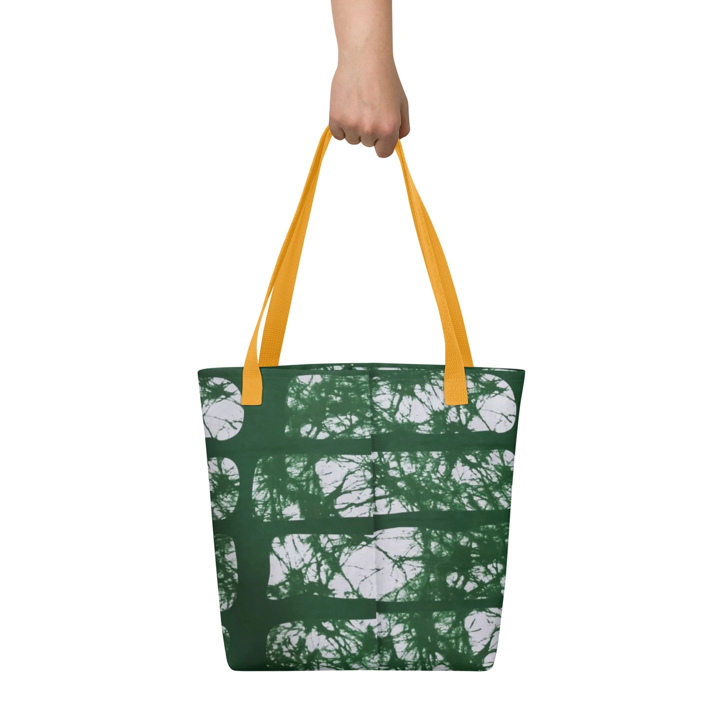 Green Print Tote Bag