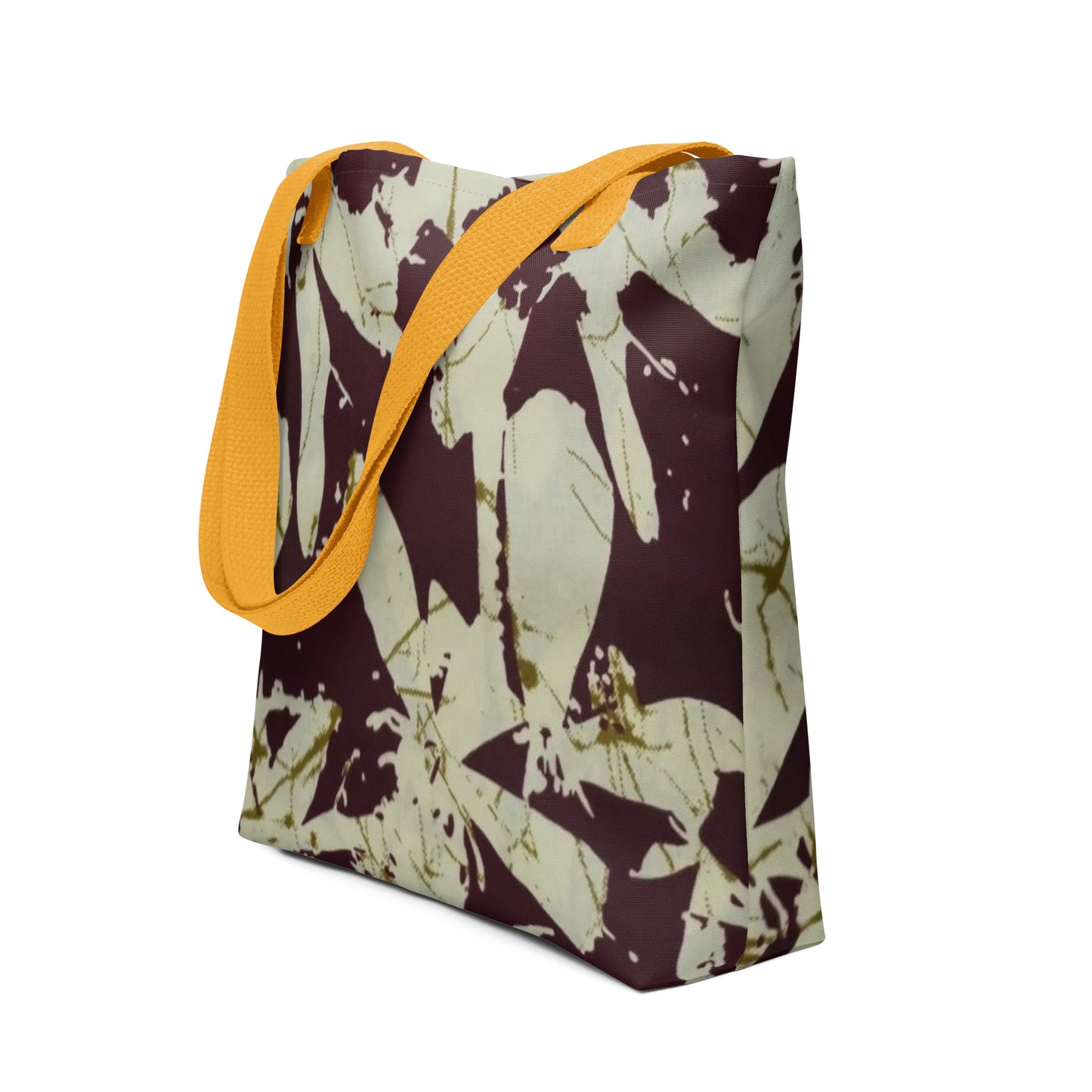 Brown Print Tote Bag