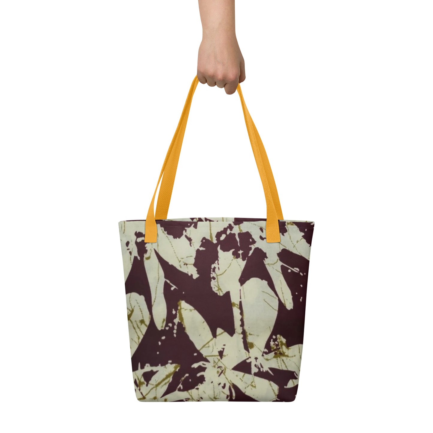 Brown Print Tote Bag