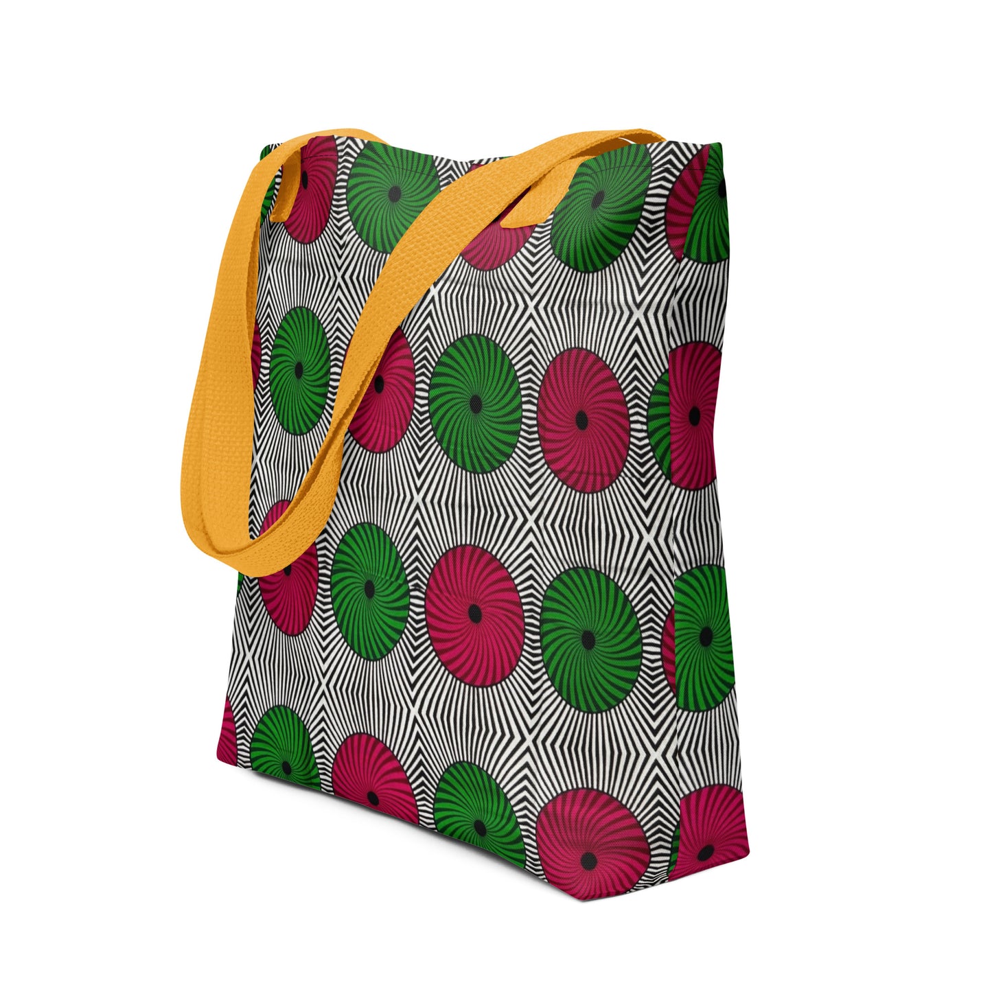 Red Green Circles Tote Bag