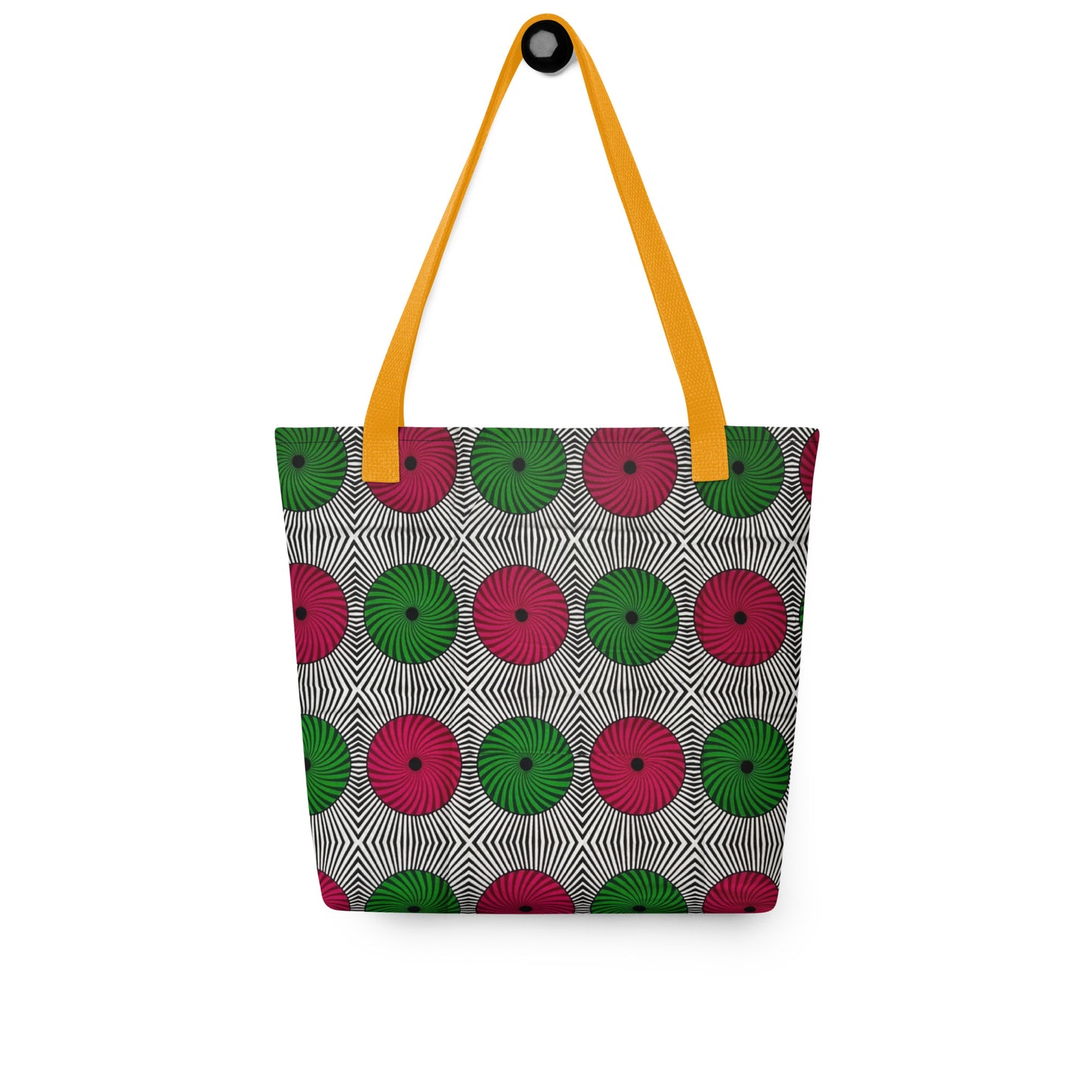 Red Green Circles Tote Bag