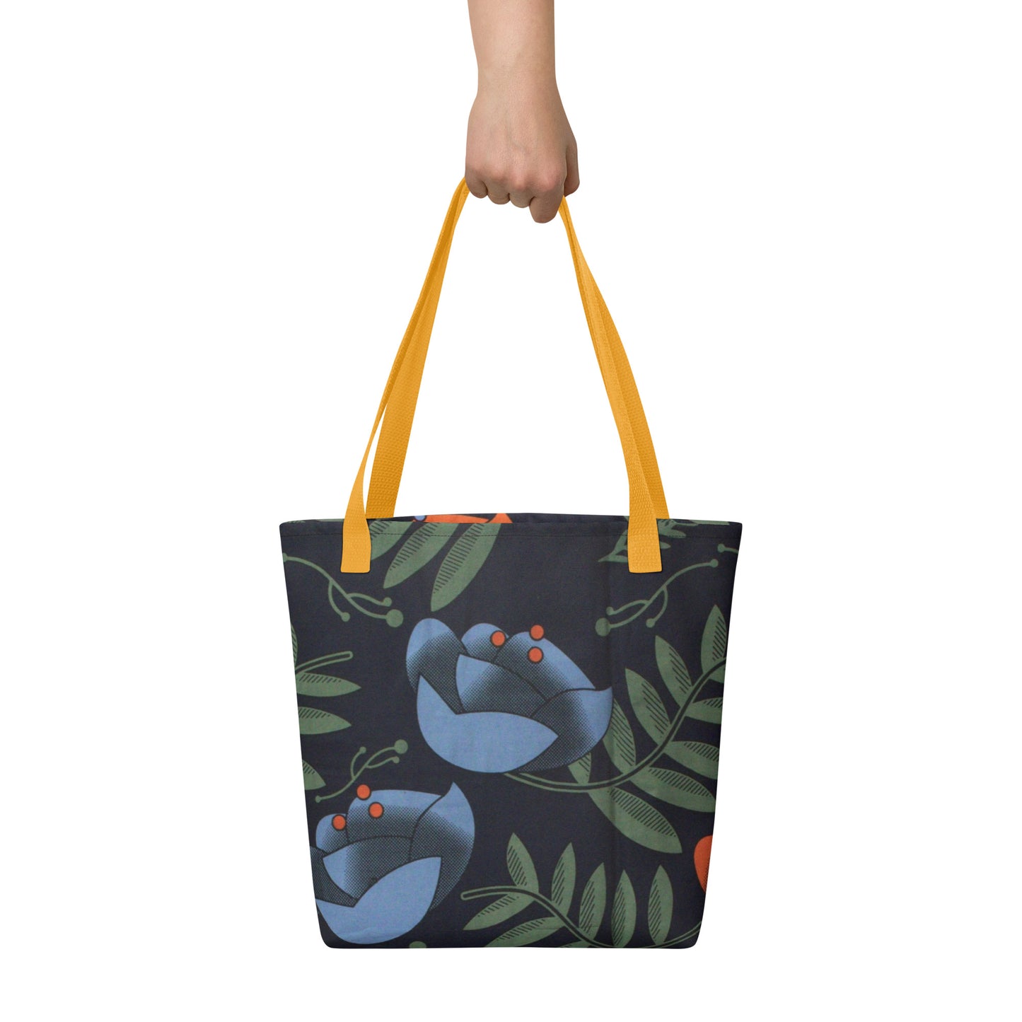 Winter Floral Tote Bag