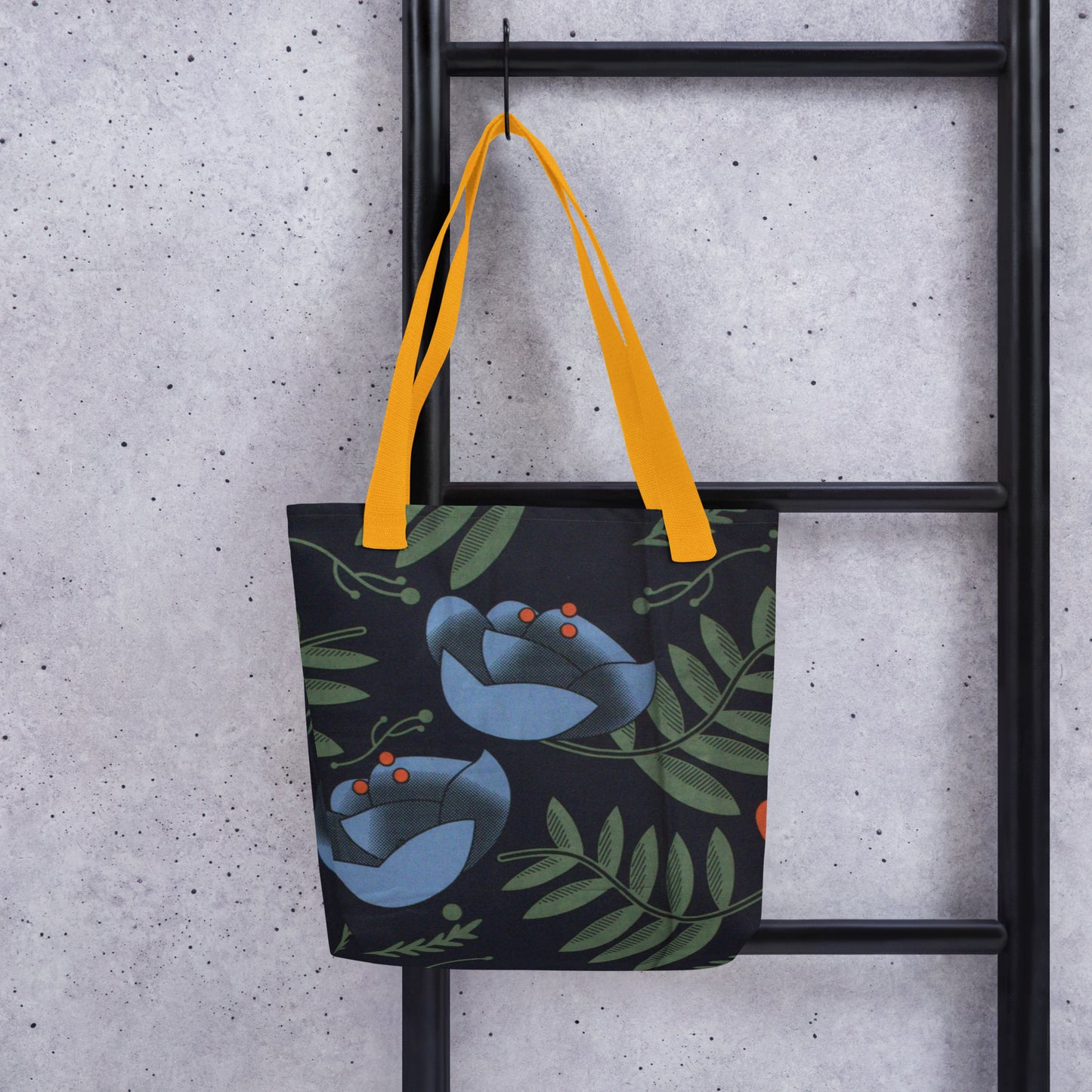 Winter Floral Tote Bag