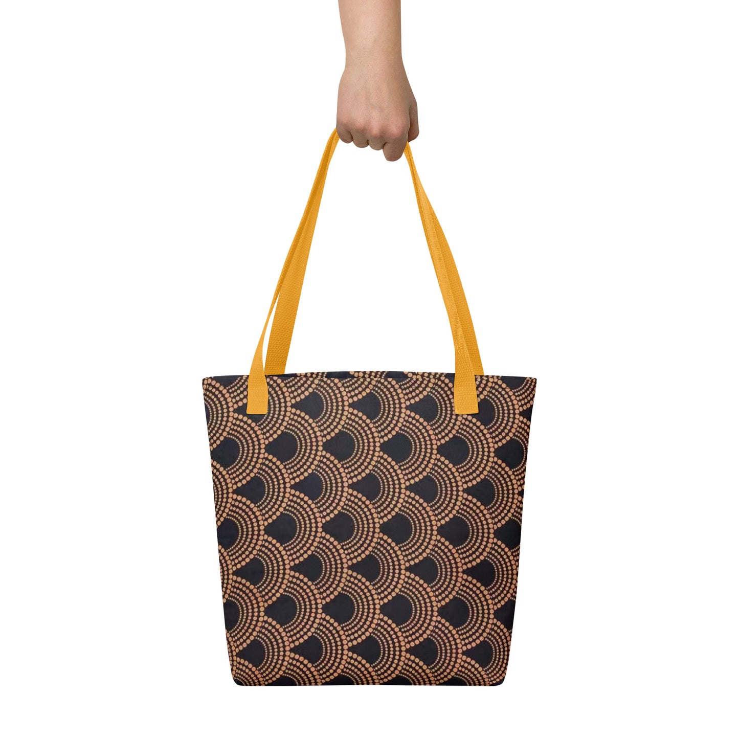 Brown Abstract Tote Bag