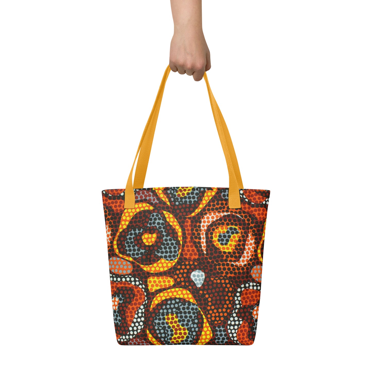 Multicolour Orange Tote Bag