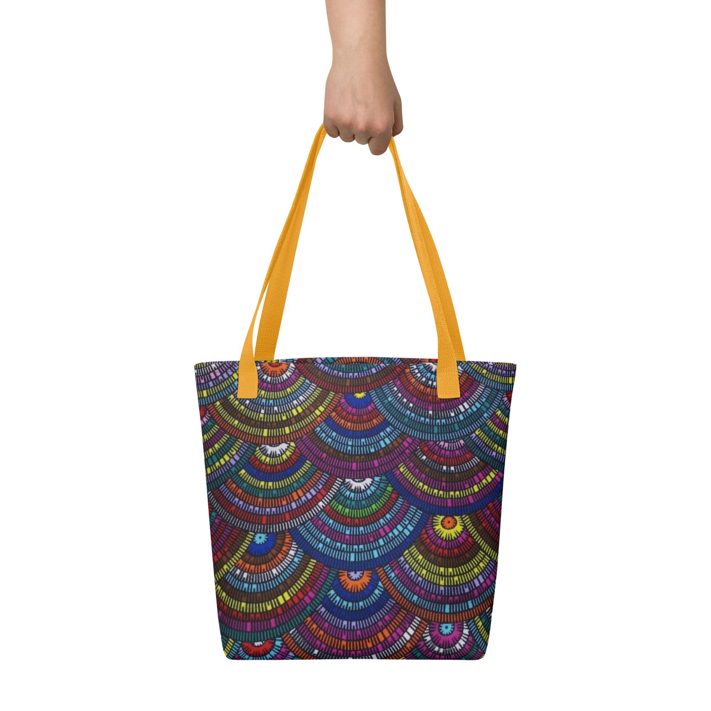 Multicolour Half Circle Tote Bag