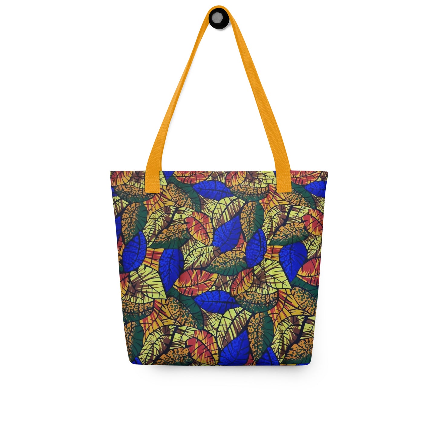 Multicolour Blue Leaf Tote Bag