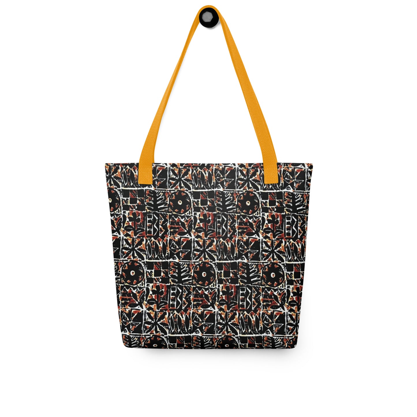 Red Abstract Adire Tote Bag