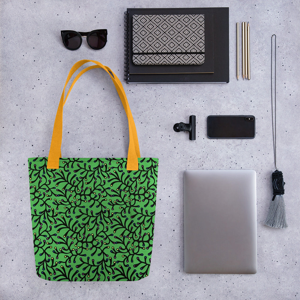 Green Ankara Tote Bag