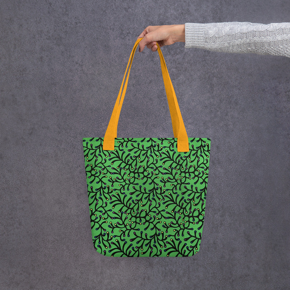 Green Ankara Tote Bag