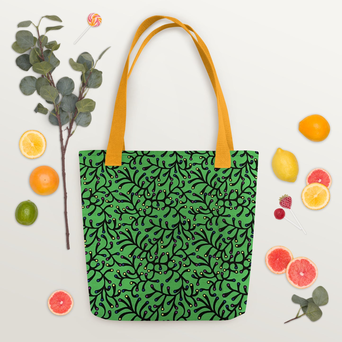 Green Ankara Tote Bag