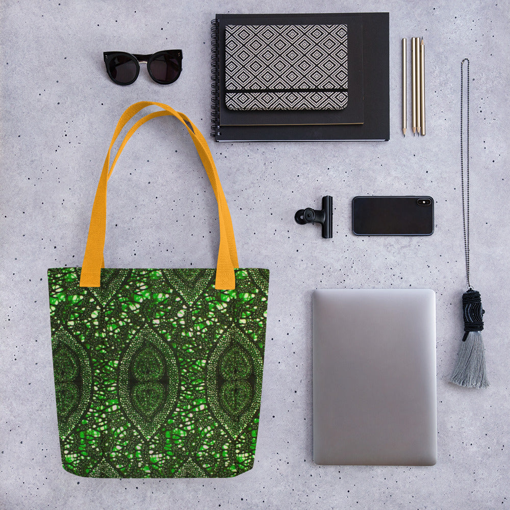 Green Peas Ankara Tote Bag