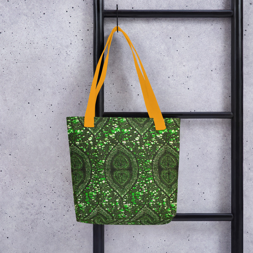 Green Peas Ankara Tote Bag