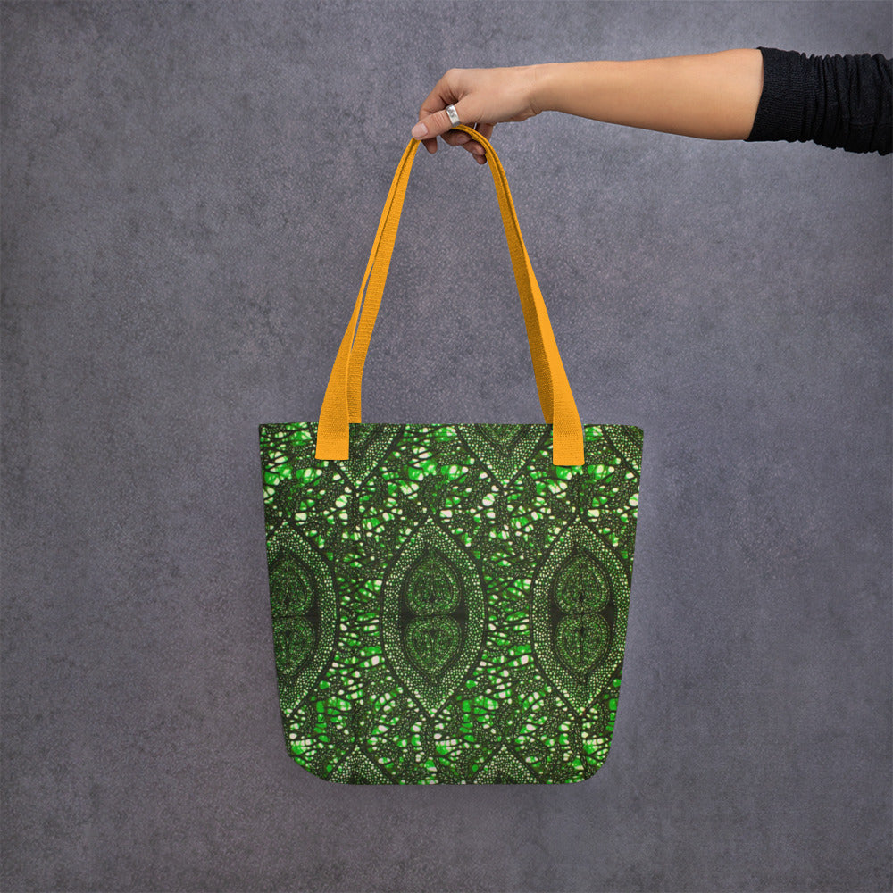 Green Peas Ankara Tote Bag