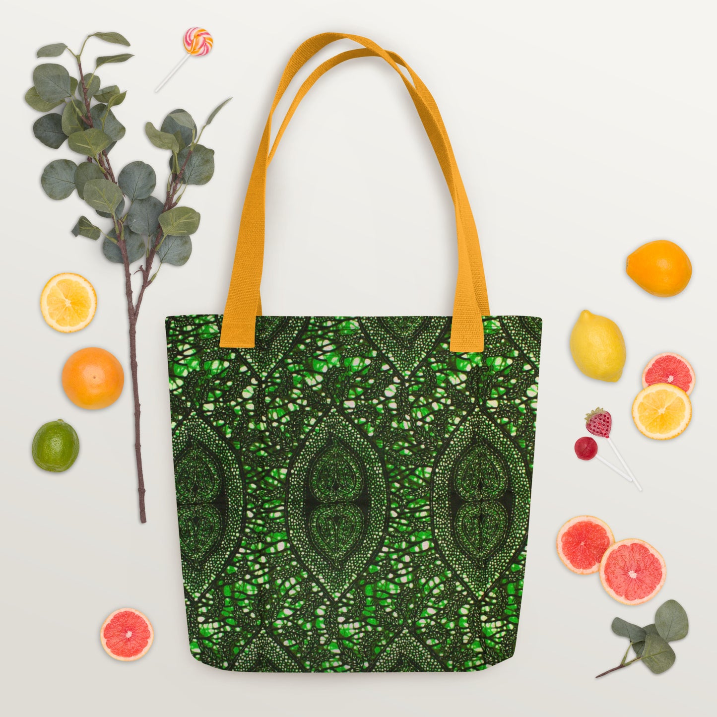 Green Peas Ankara Tote Bag