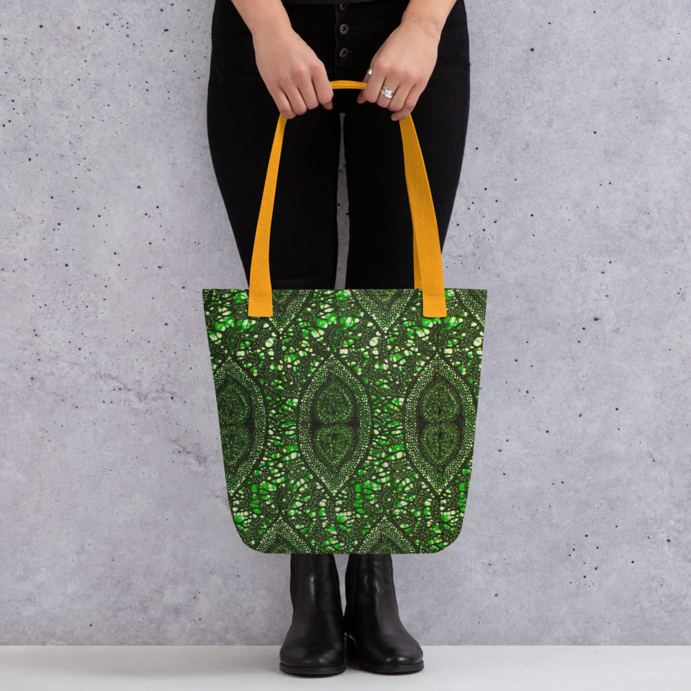 Green Peas Ankara Tote Bag