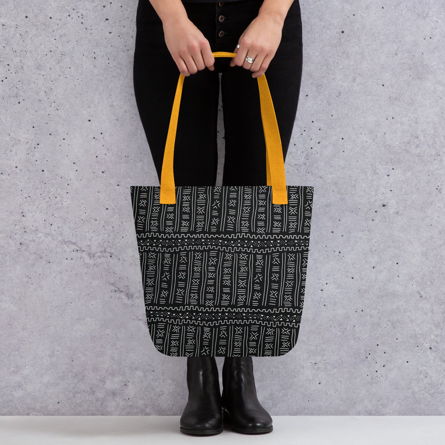 Black & White Print Tote Bag