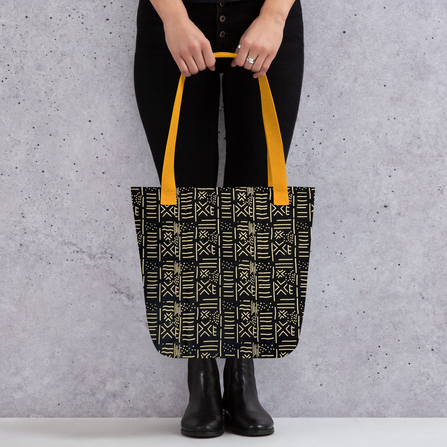 Black & Cream Tote Bag