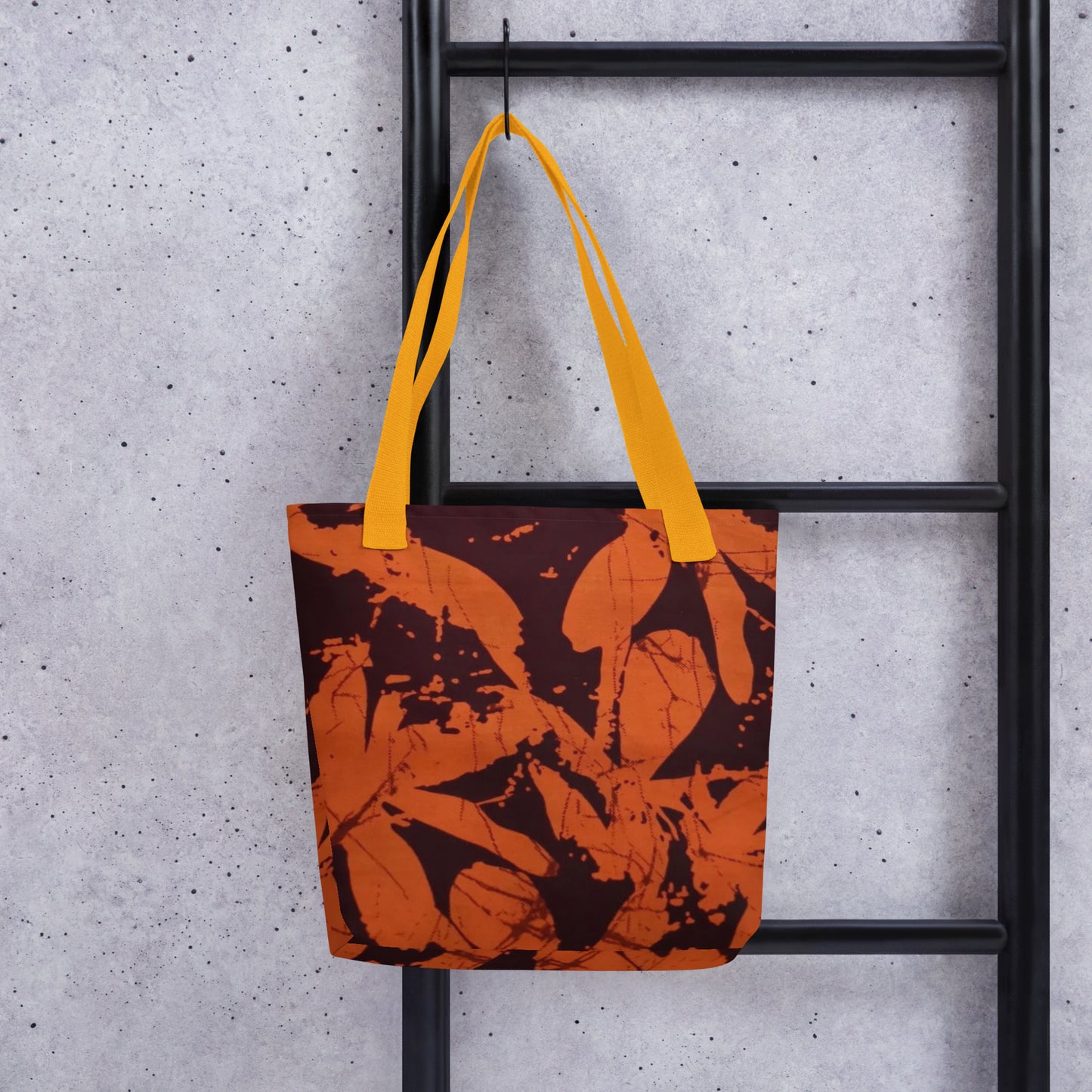 Orange Print Tote Bag