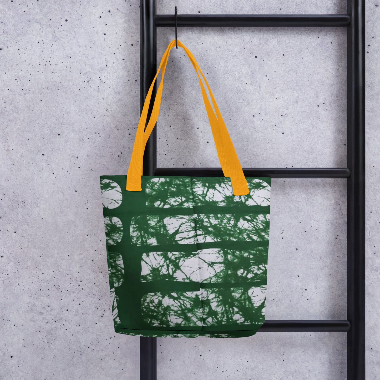 Green Print Tote Bag